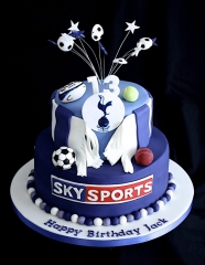 "Two Tier Ball Sports Cake"