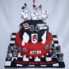 "Chess & Fulham Football Club Cake"