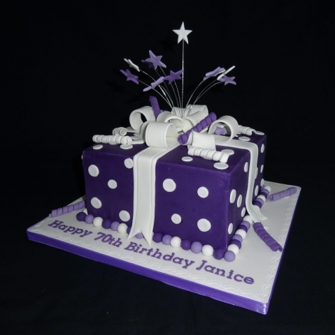 "Purple Parcel Cake"