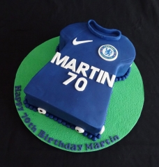 "Chelsea Football Shirt Cake"