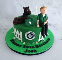 "Horse Riding St John Ambulance Paramedic Cake"