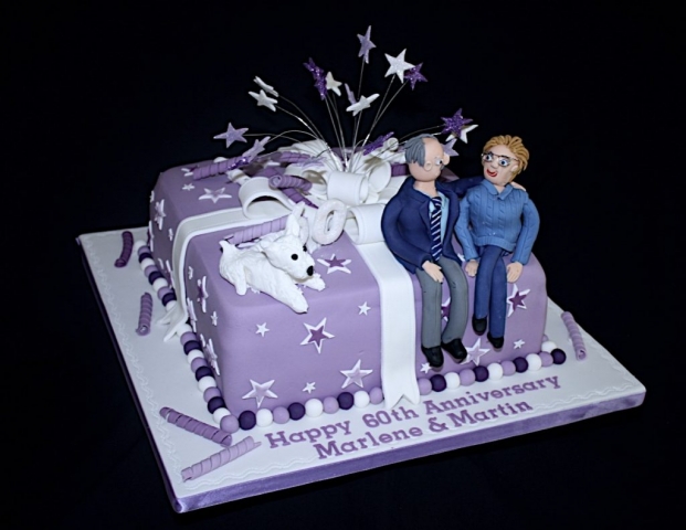 "Lilac & White Anniversary Starburst"