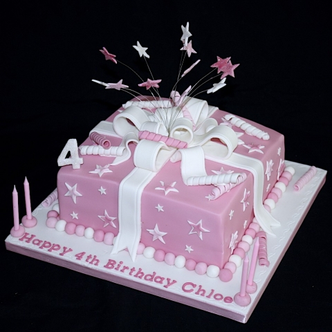 "Baby Pink & White Starburst"