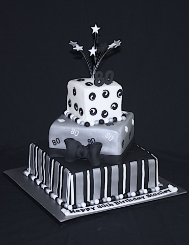 "Monochrome Three tier"