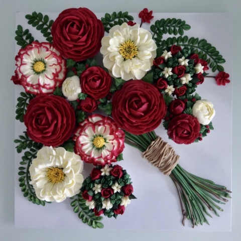 "Floral Cupcake Bouquet Board"