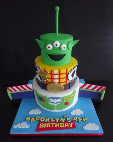 "Toy Story Three Tier Cake"