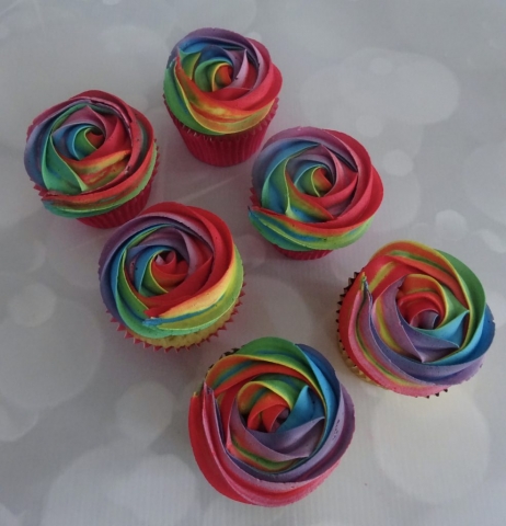 "Rainbow Cupcakes"