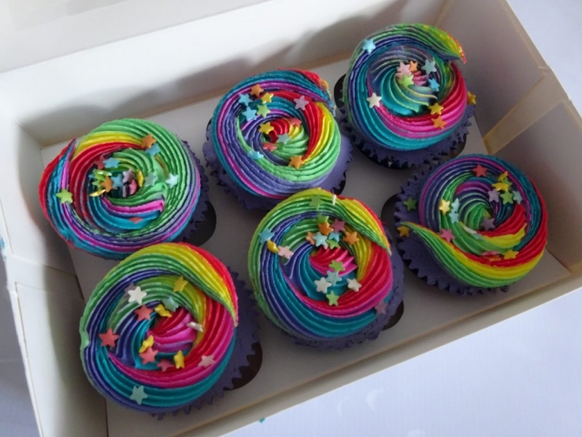 "Rainbow Cupcakes"