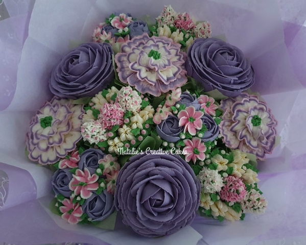 "Medium Deluxe Bouquet in Pinks and Lilac"