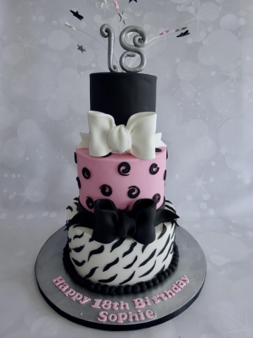 "Three Tier 18th Birthday Cake"