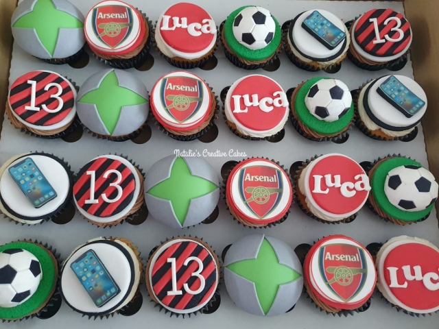 "Happy 13th Birthday Cupcakes"