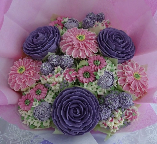 "Medium Bouquet Purples, Pinks"