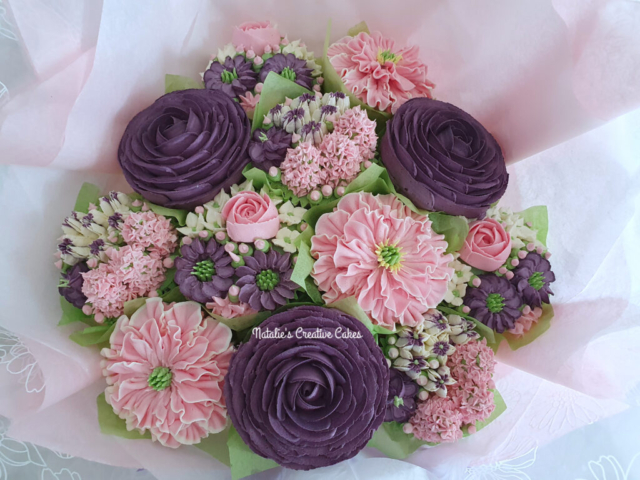 "Medium Deluxe Bouquet in Pink, Purple"