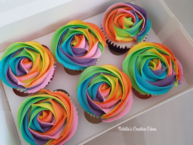 "Rainbow Cupcakes"