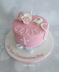 "Girls Communion Cake"