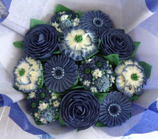 "Medium Deluxe Bouquet in Blues"