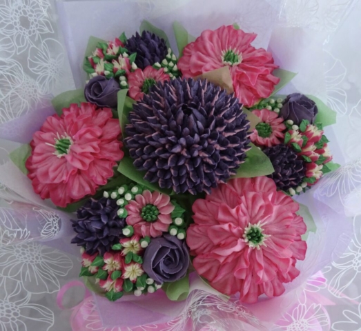 "Small Deluxe Bouquet Purples and Pinks"