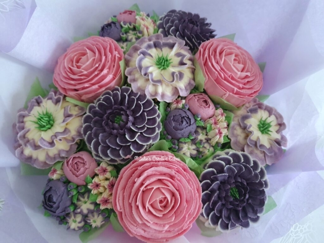 "Medium Deluxe Bouquet Purples and Pinks"
