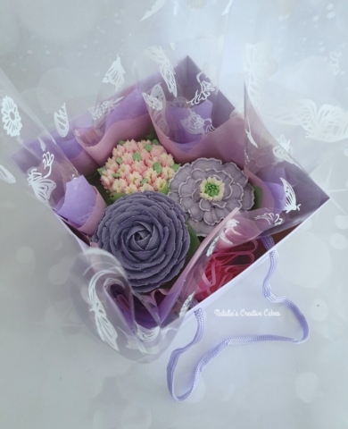 "Mini Cupcake Bouquet Lilac & Pink"